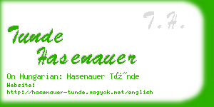 tunde hasenauer business card